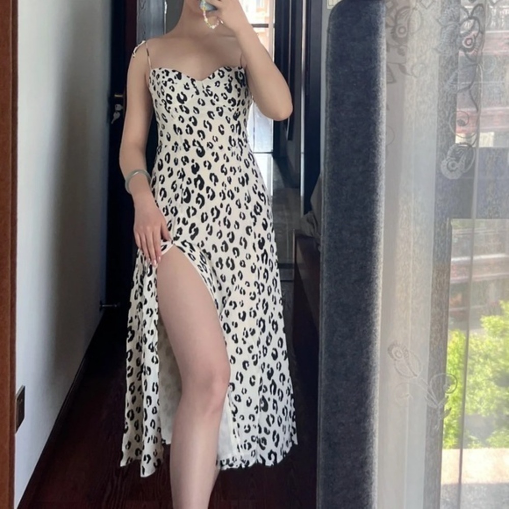 ❤️Reformation Juliette Dress snow leopard